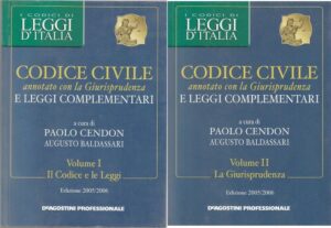 CODICE CIVILE. Vol.1 e Vol.2 Annotato con la giurisprudenza e... De Agostini
