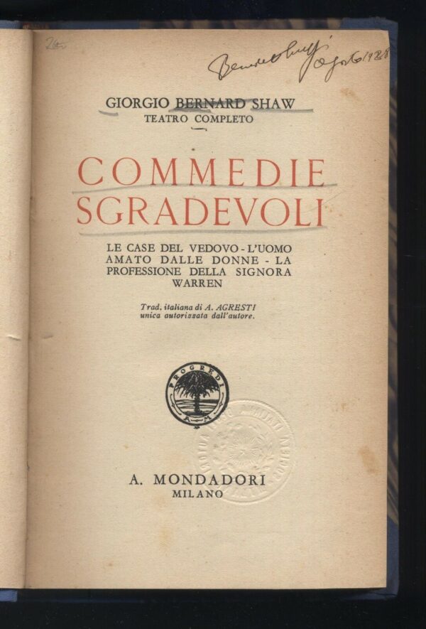 COMMEDIE-SGRADEVOLI-di-G-B-Shaw-ed-1924-Mondadori-B11-111565403826
