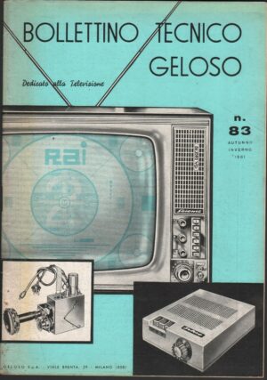 Catalogo GELOSO n.83 AUTUNNO INVERNO 1961 Televisori Radio