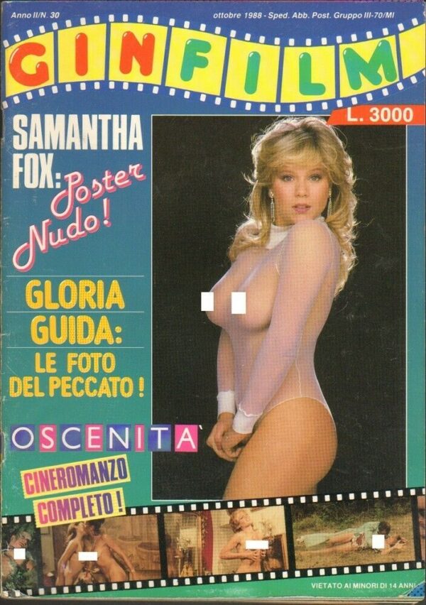 Gin-Film-Rivista-Anno-1988-ottobre-n30-Samantha-Fox-Gloria-Guida-113921443406
