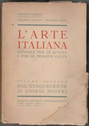 L'ARTE ITALIANA vol. 2 di Paribeni, Mariani e Serra ed. SEI