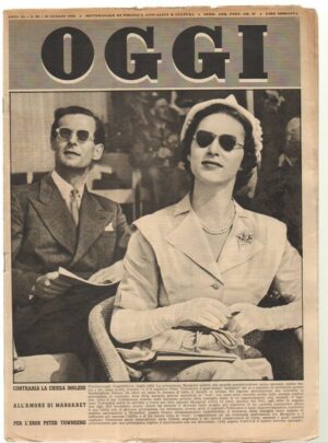 Rivista OGGI Anno 1953 n. 29 del 16 Luglio - In copertina Principessa Margaret
