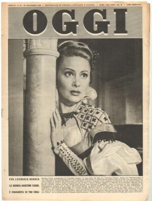 Rivista OGGI Anno 1953 n. 47 del 19 Novembre - In copertina Martine Carol