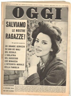 Rivista OGGI Anno 1961 n. 15 del 13 Aprile - In copertina Giovanna Ralli