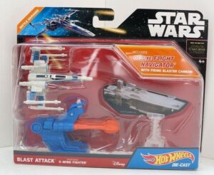 Star Wars BLAST ATTACK X-WING FIGHTER Die Cast Hot Wheels Mattel