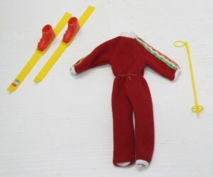 TUTA ROSSA, SCARPONI E SCI Vintage anni '70 Probabilmente di BIG JIM