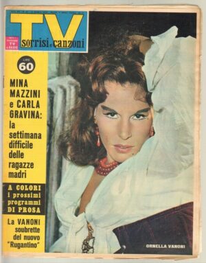 TV Sorrisi e Canzoni anno 1963 n. 41 - 13 Ottobre in copertina Ornella Vanoni