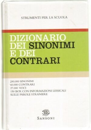 DIZIONARIO DEI SINONIIMI E DEI CONTRARI Sandoni Abbinamento Editoriale