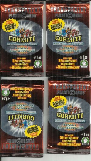 Lotto 4 bustine CARD GORMITI FINAL EVOLUTION (Transparent plastic cards)