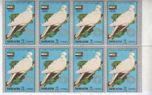 Lotto 8 FRANCOBOLLI SAHARA OCCIDENTALE SAHRAOUI COLOMBA (cod. E4) - C01