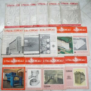 Lotto n. 14 Riviste L'ITALIA E I CEREALI anni 1950 - 1957 - 1958 ed. Buhler