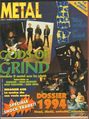 METAL SHOCK anno 1994 n. 182 - Dicembre Dossier 1994 nomi, dischi, curiosità