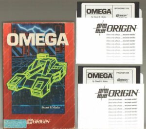 OMEGA n. 2 Floppy 5 1/4 Videogioco IBM INGLESE COMPLETO DI MANUALE Big Box