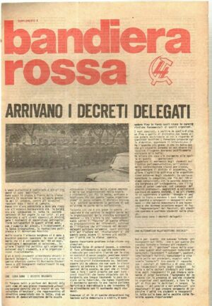 Quindicinale BANDIERA ROSSA Supplemento al numero del 28 Ottobre 1974