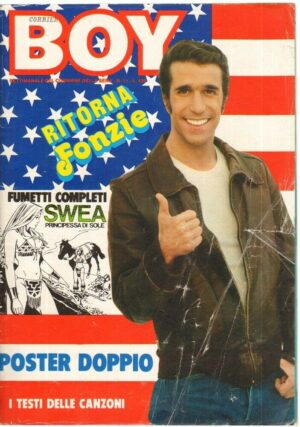 Rivista BOY n. 11 del 21 Marzo 1979. In copertina Fonzie, no poster