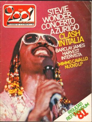 Rivista Ciao 2001 n. 24 del 14 Giugno 1981 - In copertina Stevie Wonder