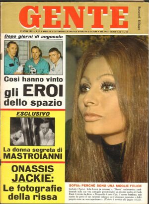 Rivista GENTE Anno 1970 n.17. SOFIA LOREN, LA DONNA SEGRETA DI MASTROIANNI