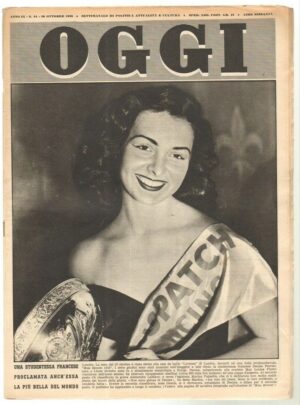 Rivista OGGI Anno 1953 n. 44 del 29 Ottobre - In copertina Denise Perrier