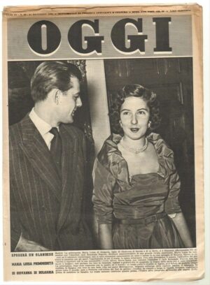 Rivista OGGI Anno 1953 n. 52 del 24 Dicembre - In copertina Maria Luisa Bulgaria