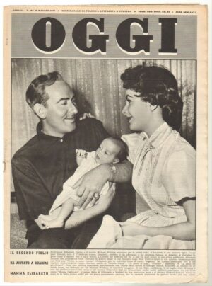 Rivista OGGI Anno 1955 n. 19 del 12 Maggio - In copertina E. Taylor e M. Wilding