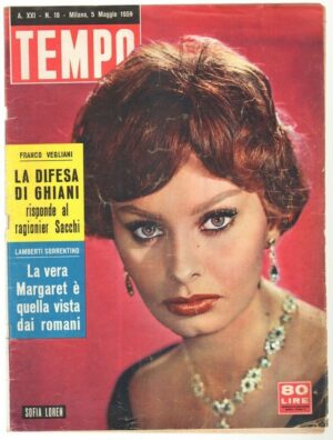 Rivista TEMPO Anno 1959 n. 18 del 5 Maggio - In copertina Sofia Loren
