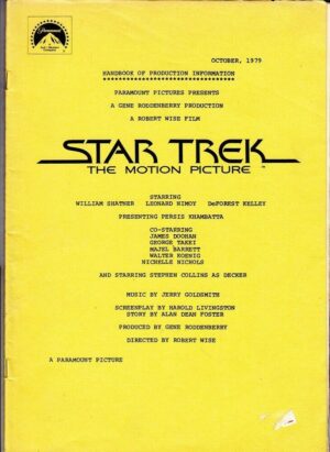 STAR TREK THE MOTION PICTURE Manuale Informazioni sulla Produzione in Inglese