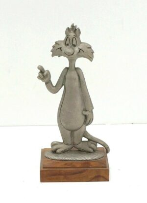 Statuetta GATTO SILVESTRO Warner Bros Premium in Metallo. Warner Bros
