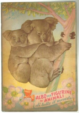 Album Figurine ALBO FIGURINE DI ANIMALI DI TUTTO IL MONDO ed Lampo 1950 COMPLETO