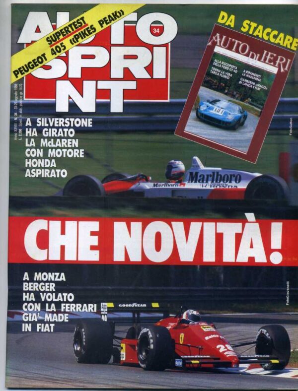 Autosprint-1988-n34-Agosto-McLaren-Honda-aspirato-Con-Inserto-Auto-Di-Ieri-121074095118