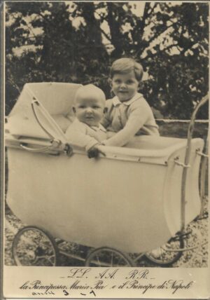 CARTOLINA LL.AA.RR. PRINCIPESSA MARIA PIA E PRINCIPE NAPOLI non viaggiata Mod.17