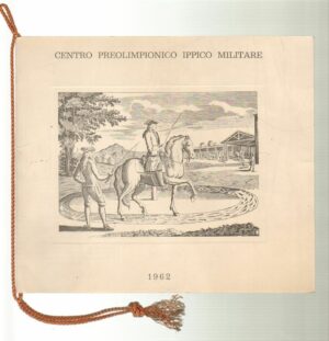 Calendario Centro Preolimpionico Ippico Militare Anno 1962 cordoncino originale