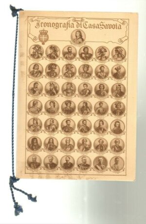 Calendario Iconografia di Casa Savoia anno 1969 con cordoncino. Esercito Italian