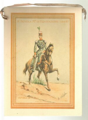 Calendario Scuola Militare di Equitazione Anno 1984 Con cordoncino originale
