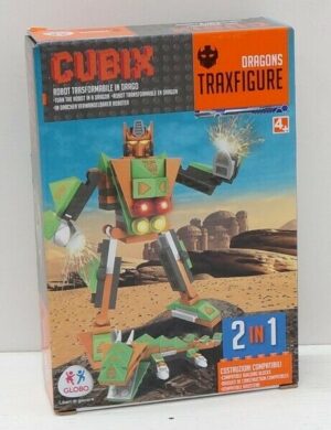 Cubix Racing Traxfigure Robot Trasformabile in Drago. Globo