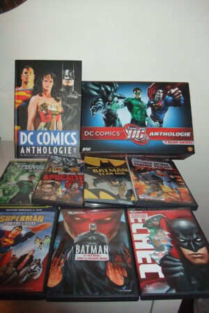 DC COOMICS 10 DVD + DC ANTHOLOGIE volume cartonato FRANCESE IN BOX in cofanetto