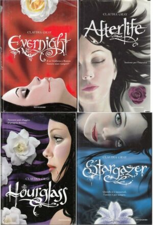 Evernight - Saga Completa (4 volumi) di Claudia Gray ed. Mondadori (Stargazer, Hourglass, Afterlife, Evernight)