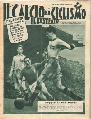 Il Calcio e il Ciclismo Illustrato n. 46 - 15 Novembre 1951 - In copertina Lorenzi, Gustafsson