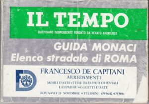 Il Tempo GUIDA MONACI ELENCO STRADALE DI ROMA