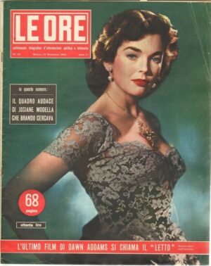 LE ORE anno 1954 n. 79 del 13 Novembre in copertina Dawn Adams
