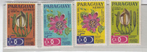 Lotto 4 FRANCOBOLLI PARAGUAY FIORI (cod. E29) - C01