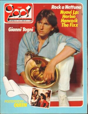 Rivista CIAO 2001 Anno 1984 n. 38. Gianni Togni, Hancock, Alice, poster Queen