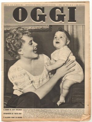 Rivista OGGI Anno 1953 n. 25 del 18 Giugno - In copertina Judy Holliday