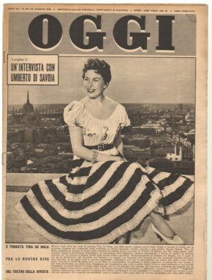 Rivista OGGI Anno 1953 n. 33 del 13 Agosto - In copertina Tina De Mola