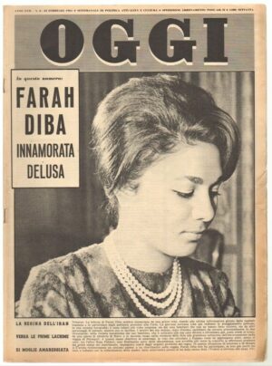 Rivista OGGI Anno 1961 n. 8 del 23 Febbraio - In copertina Farah Diba