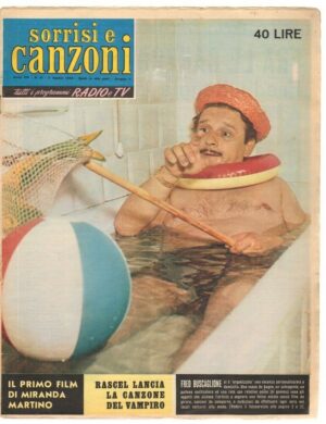 Sorrisi e Canzoni anno 1959 n. 31 - 2 Agosto in copertina Fred Buscaglione