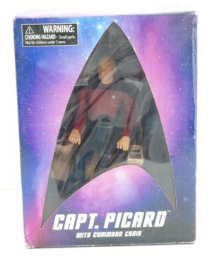 Star Trek The Next Generation CAPTAIN PICARD in Command Chair Action 20th Annive