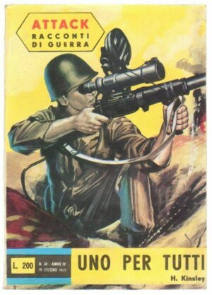 UNO PER TUTTI di H. Kinsley - ed. E. P. Attack Racconti di Guerra n. 30