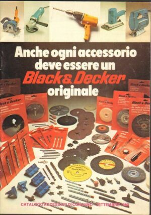 CATALOGO ACCESSORI DI CONSUMO BLACK&DECKER Settembre 1980