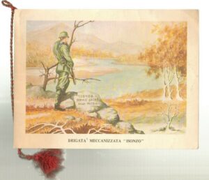 Calendario Brigata Meccanizzata Isonzo anno 1979 con cordoncino. Esercito Italia