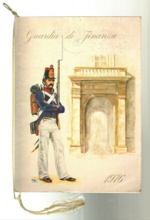Calendario Guardia di Finanza anno 1976 con cordoncino originale. Guardia di Fin